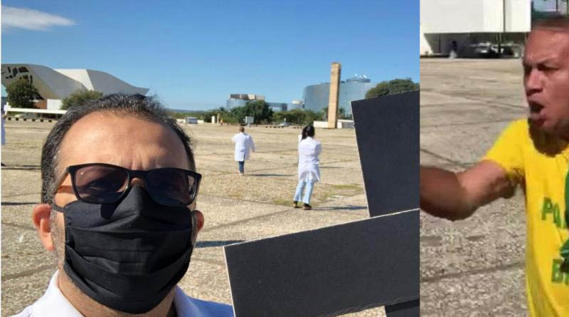 VÍDEO! Sousense foi um dos enfermeiros agredidos por Bolsonaristas em frente ao palácio do Planalto em Brasília
