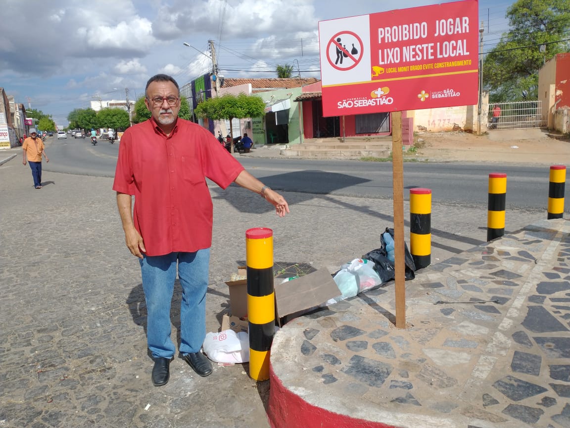 Vereador Zé Gonçalves afirma que precisa acabar com os pontos de lixo dentro da cidade de Patos