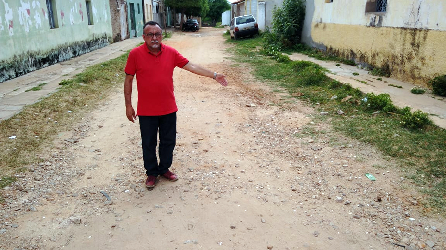 Vereador eleito Zé Gonçalves fará levantamento de ruas tidas como calçadas e que no entanto não tem uma pedra de calçamento