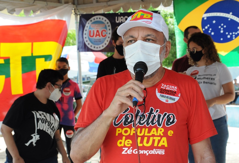 Ao lado dos movimentos sociais e lideranças políticas, Zé Gonçalves participa do Fora Bolsonaro em Patos